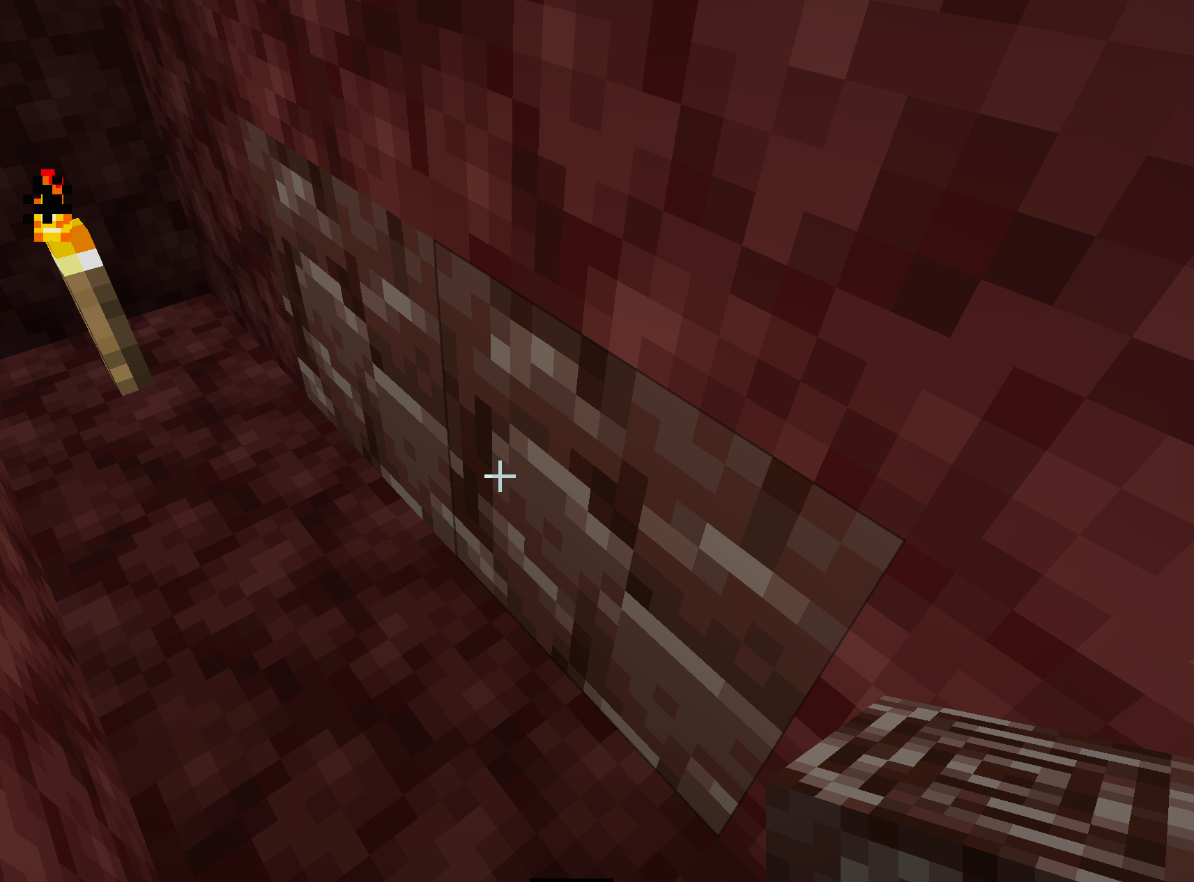 Ancient debris exposed in tunnel wall