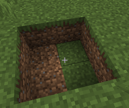 2x2 pit for infinite water source