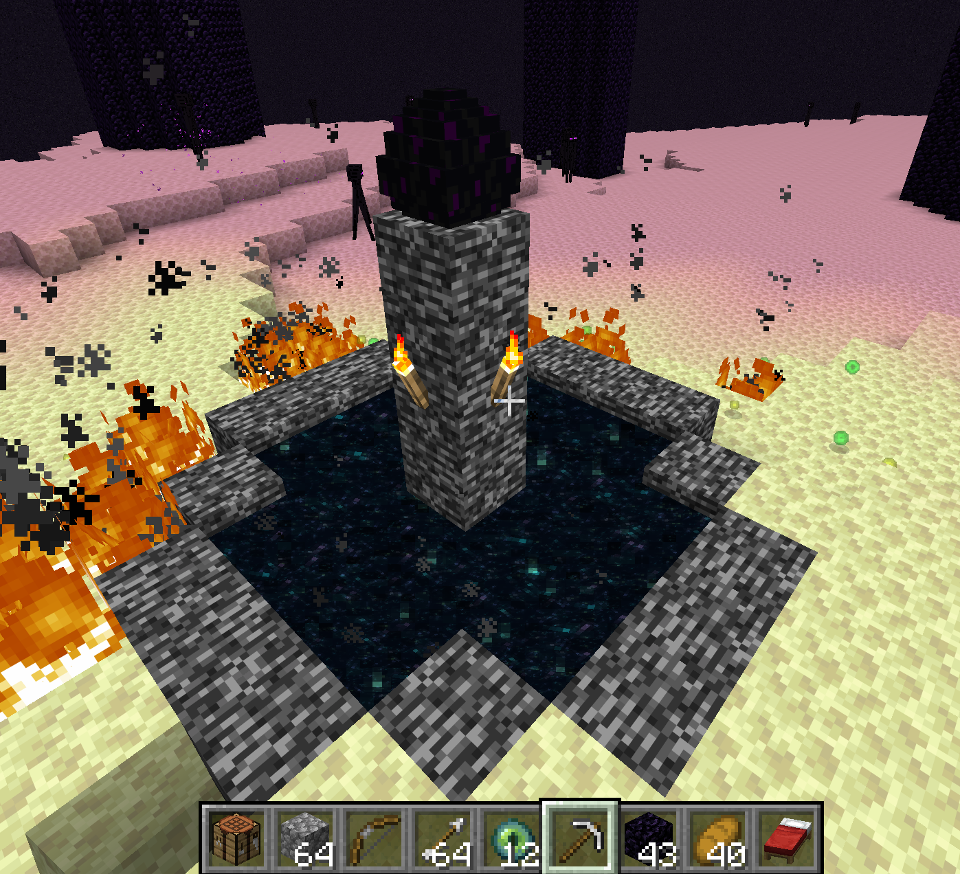The activated exit portal with the dragon egg sitting on top